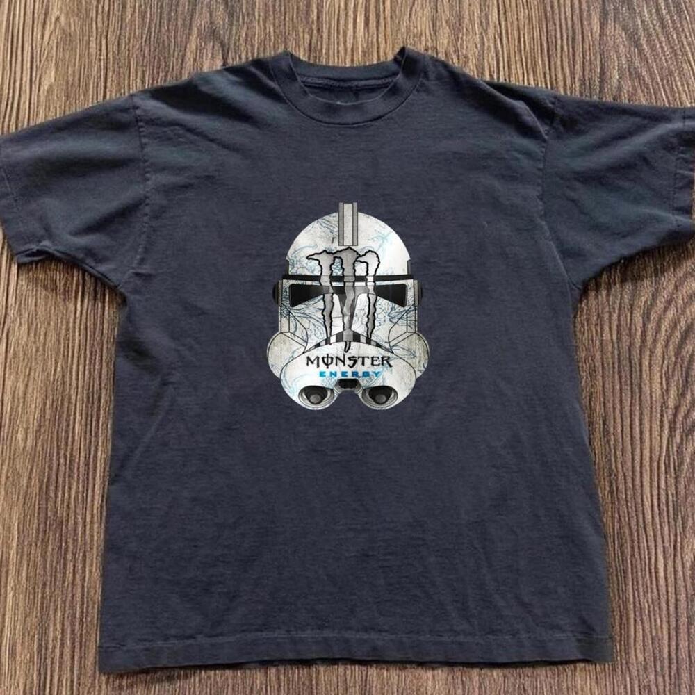 Gildan Men Black T-Shirt Monster Energy X Star Wars Graphic Tee